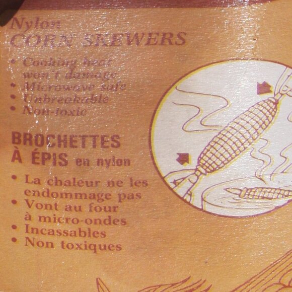 Vintage Nylon Corn Skewers Pack of 4 Yellow IT'S CORN! - Picture 4 of 4